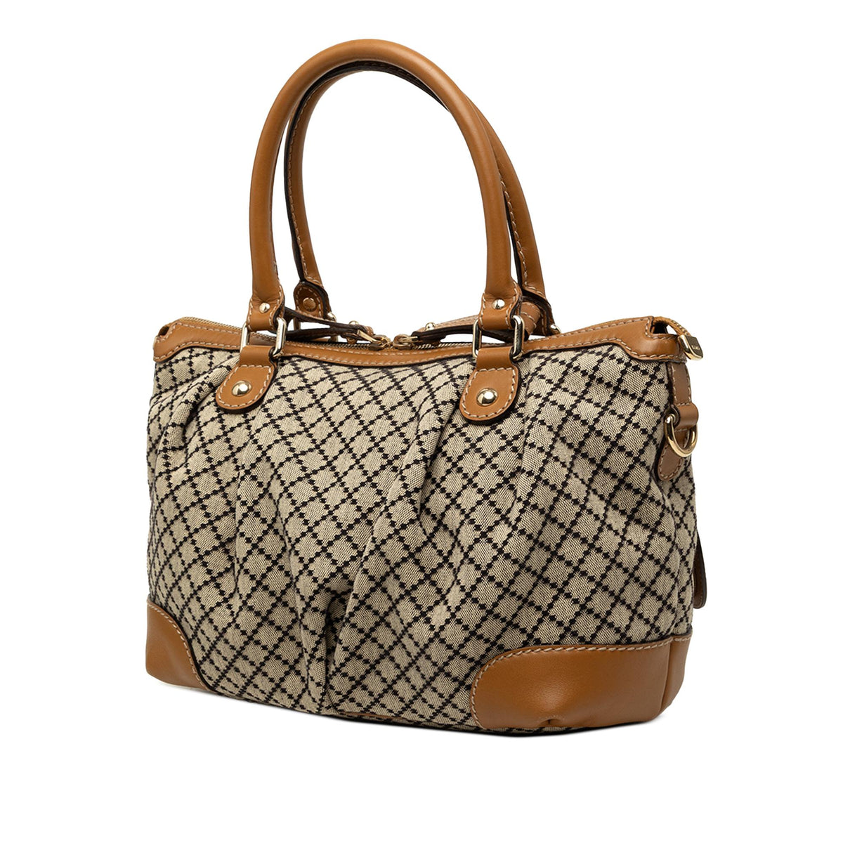Gucci Diamante Canvas Sukey Satchel