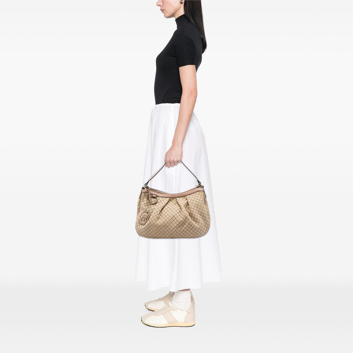 Gucci Diamante Canvas Sukey Shoulder Bag