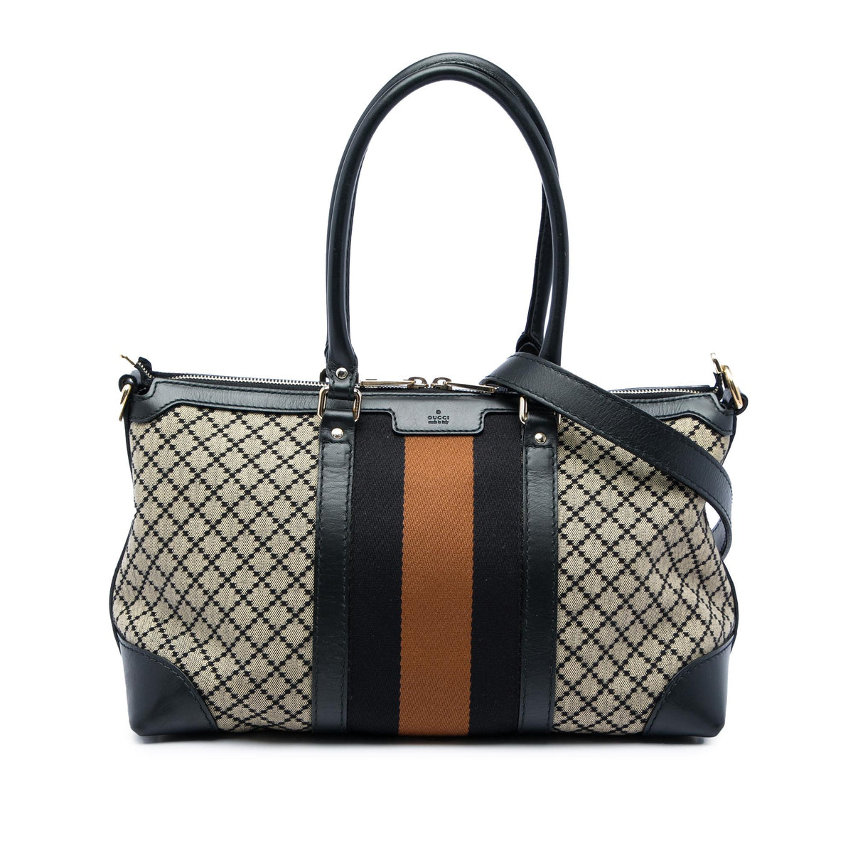 Gucci Diamante Canvas Web Satchel