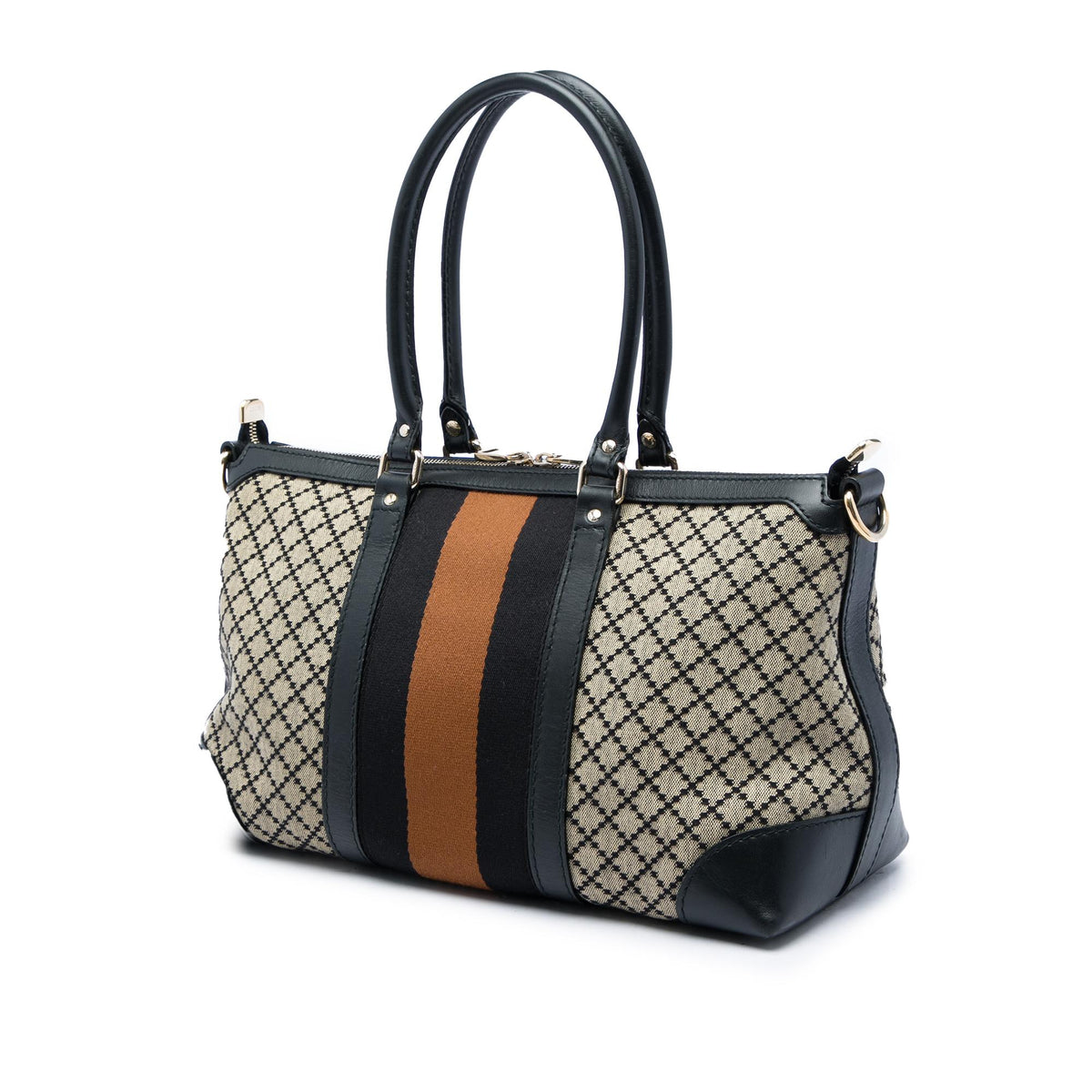 Gucci Diamante Canvas Web Satchel