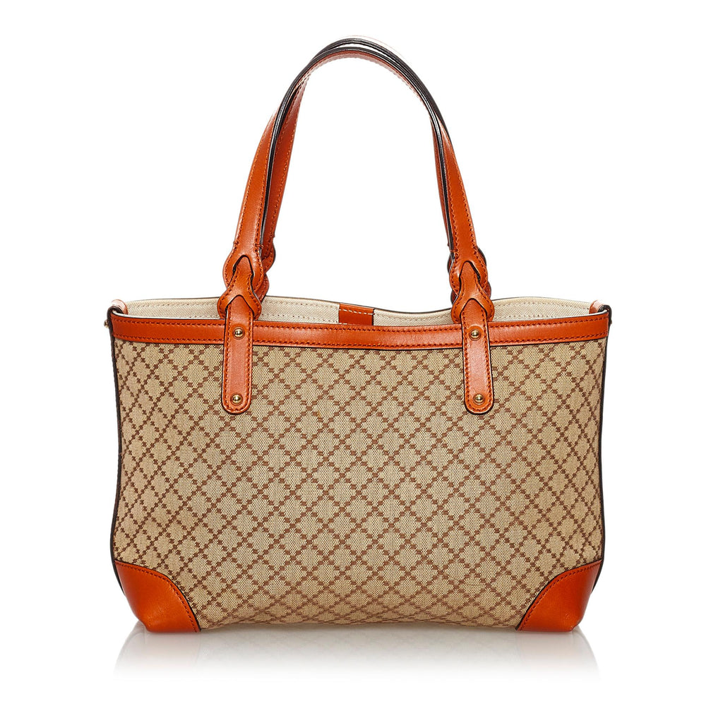 Gucci Diamante Craft Canvas Tote Bag (SHG-u15SMV) – LuxeDH