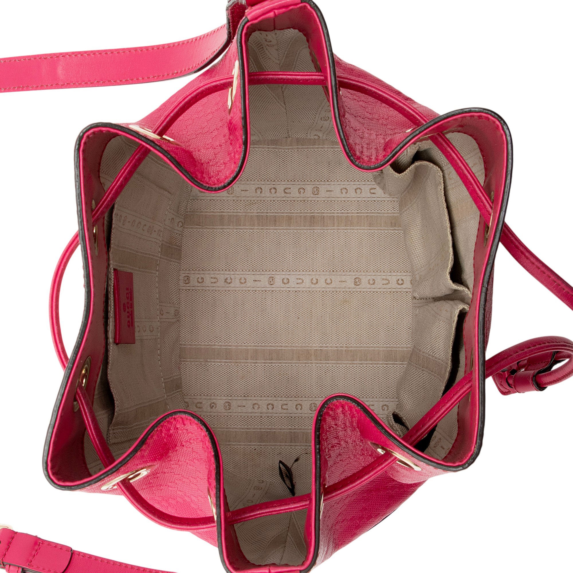Gucci Diamante Leather Bright Bucket Bag