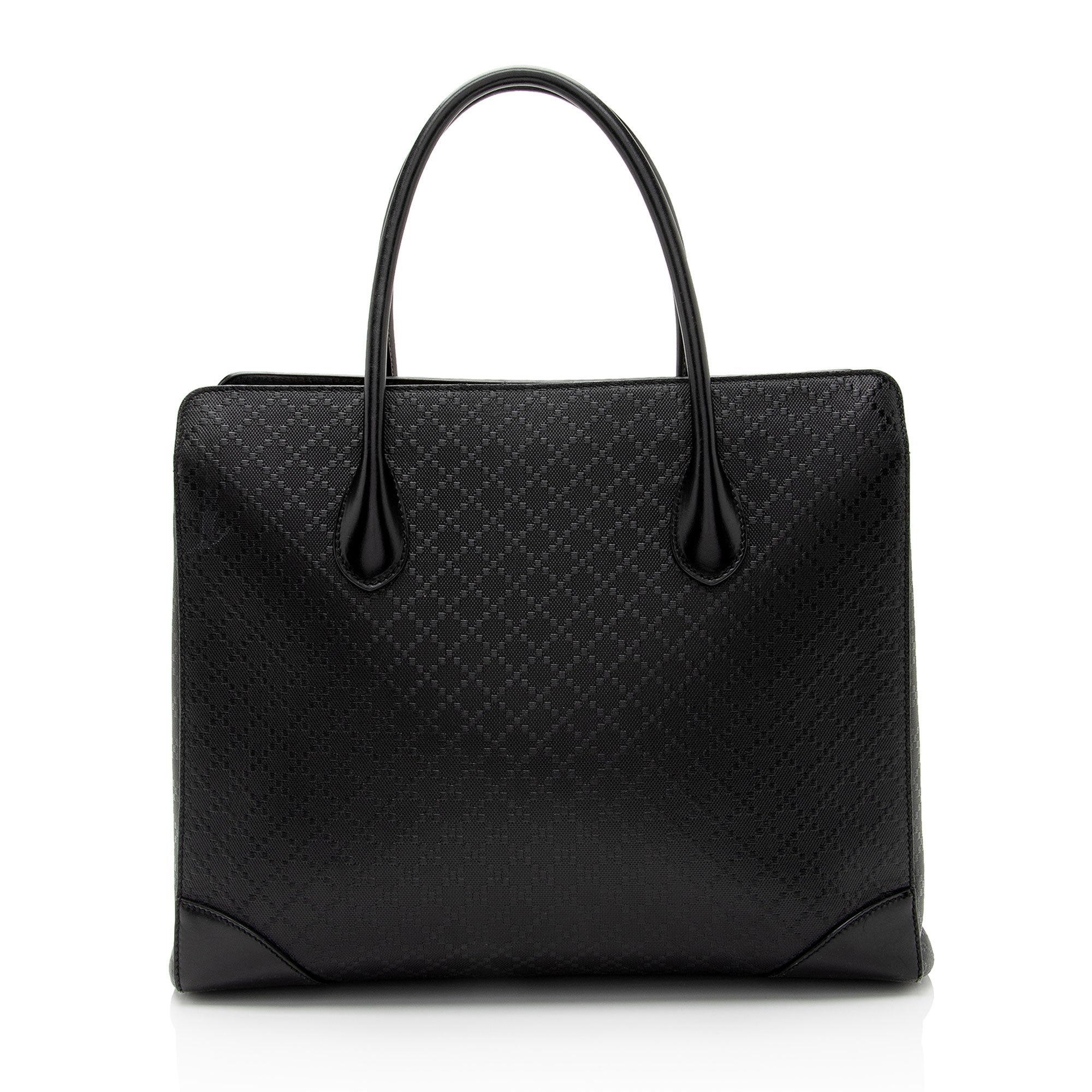 Gucci Diamante Leather Bright Medium Tote (SHF-wVVyJu)