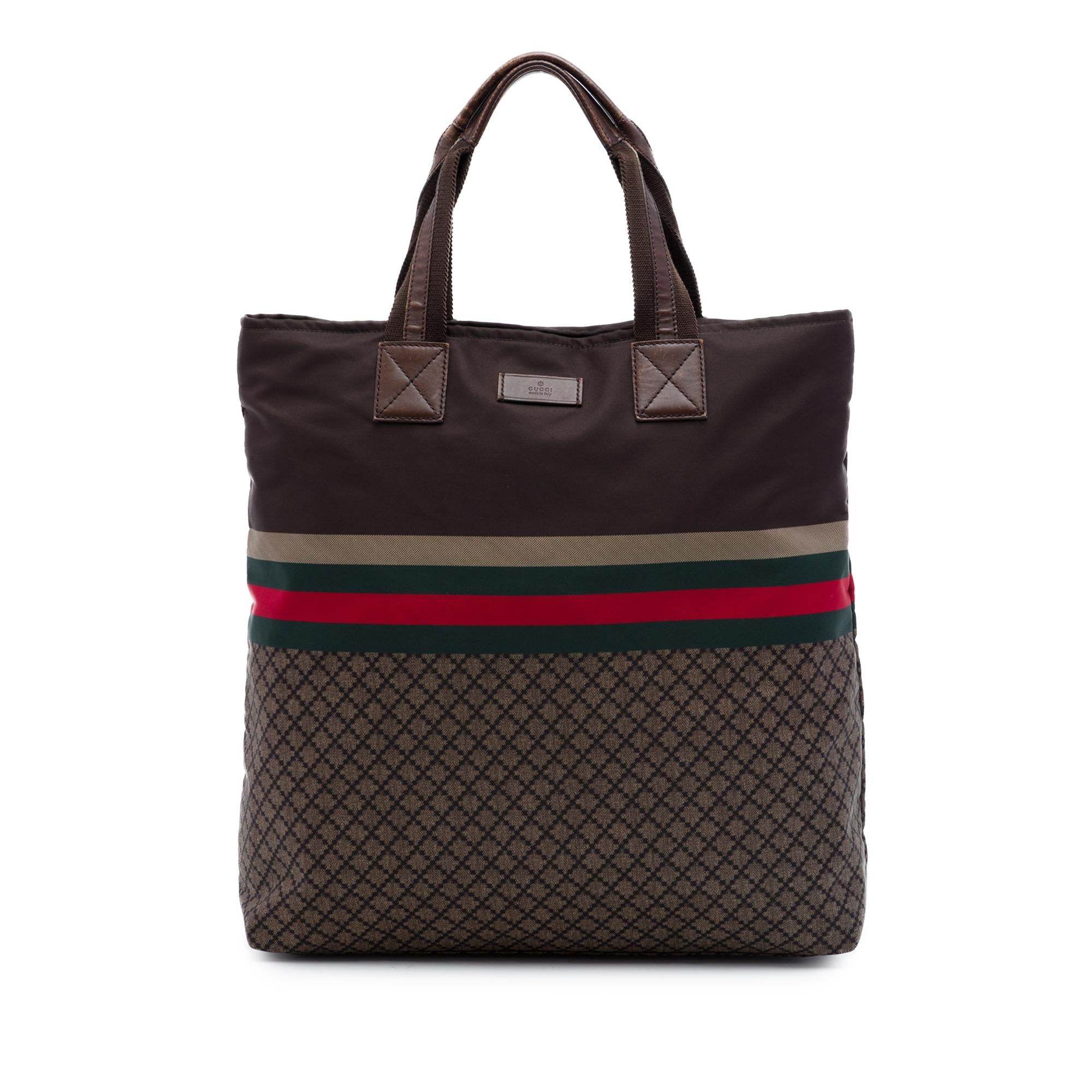 Gucci Diamante Nylon Web Tote