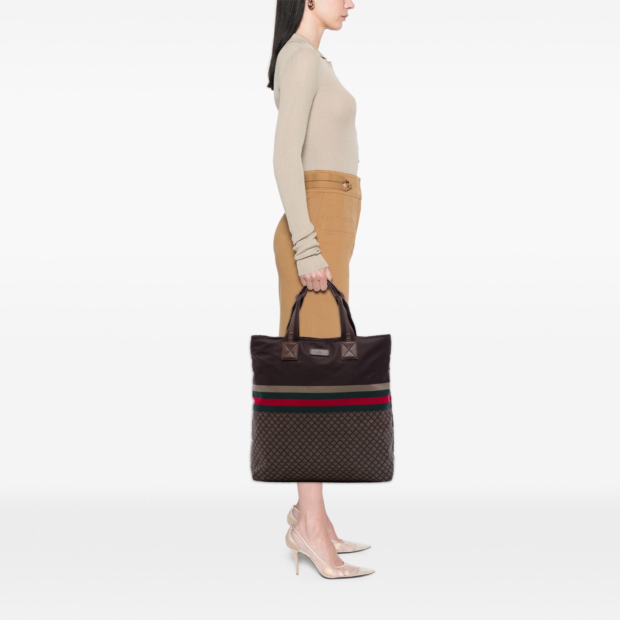 Gucci Diamante Nylon Web Tote