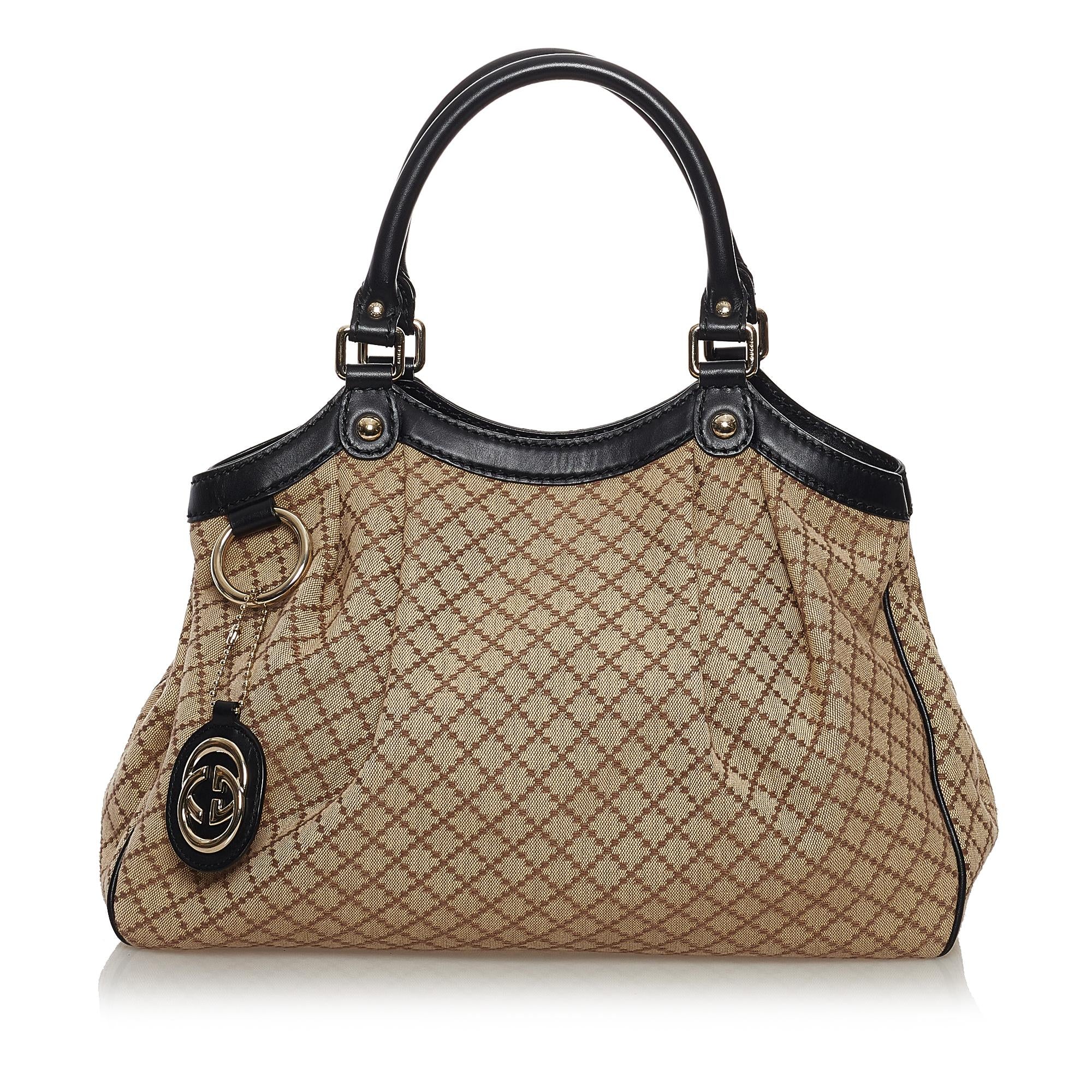 Gucci Diamante Sukey Canvas Tote Bag (SHG-32384)