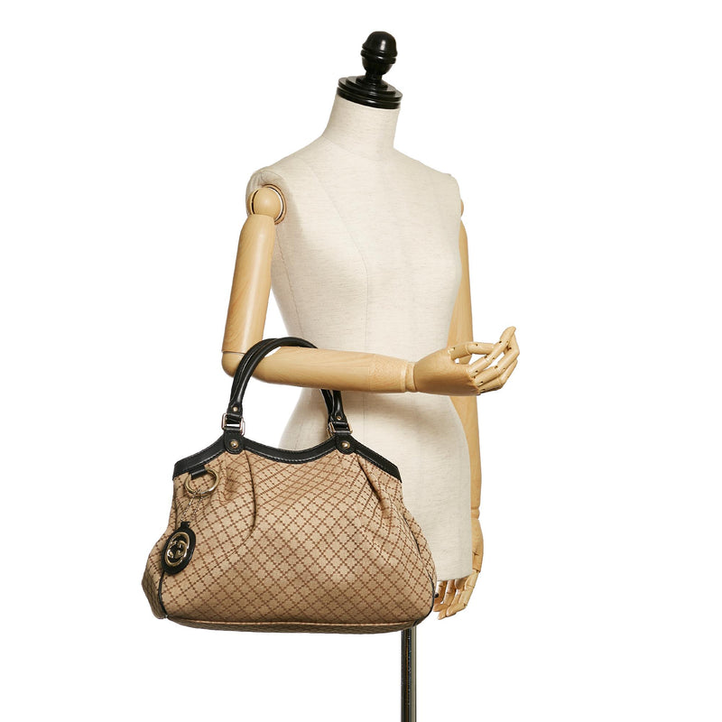 Gucci Diamante Sukey Canvas Tote Bag (SHG-32384)