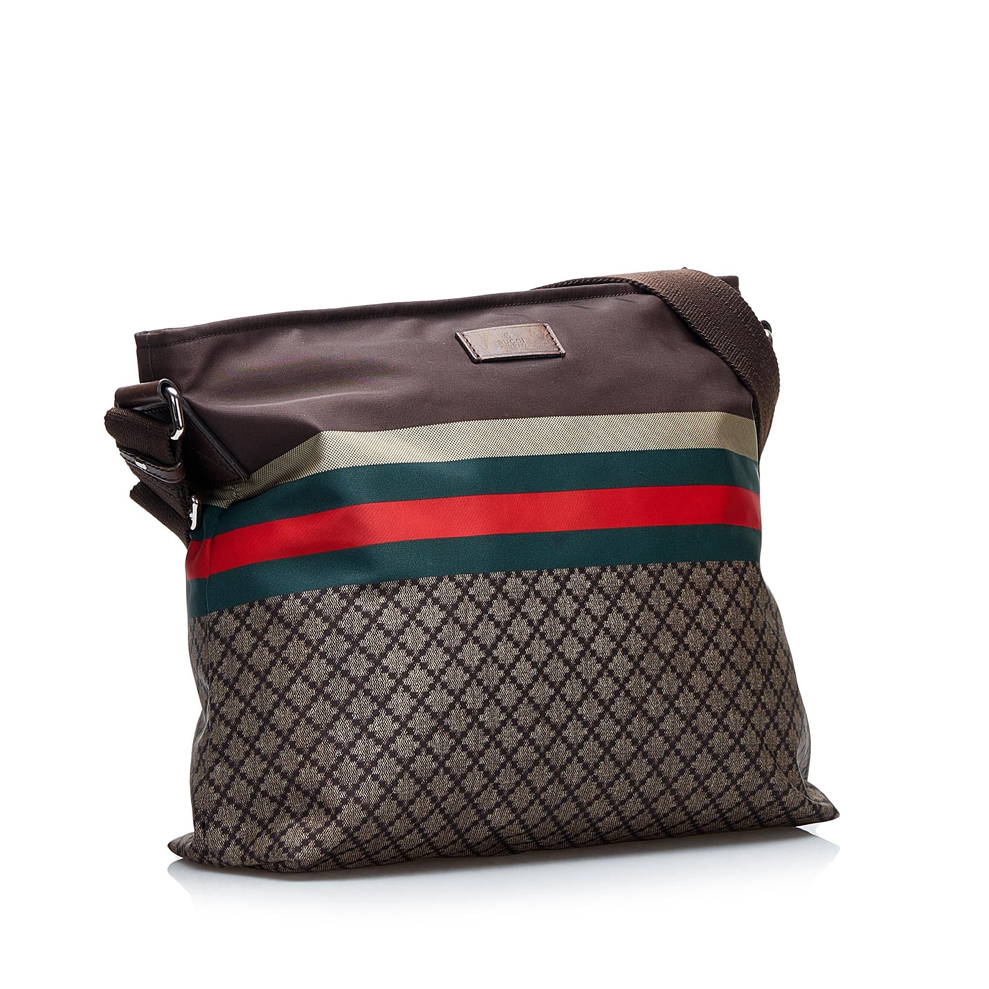 Gucci Diamante Web Nylon Crossbody (SHG-Yo8KPz)
