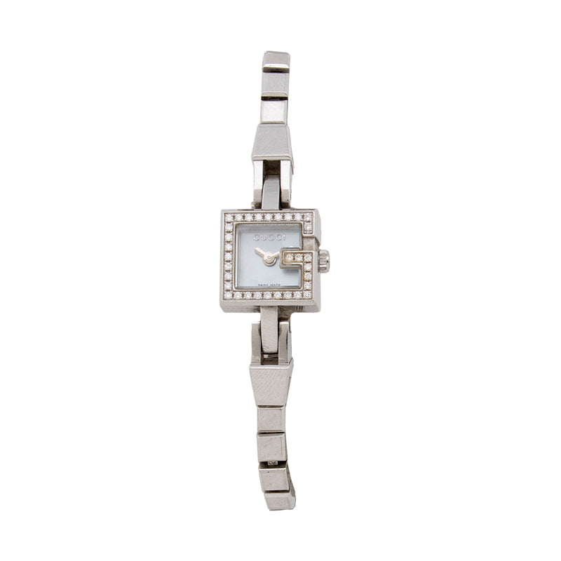 Gucci Stainless Steel Diamond Mini G Watch SHF TRmp2M LuxeDH