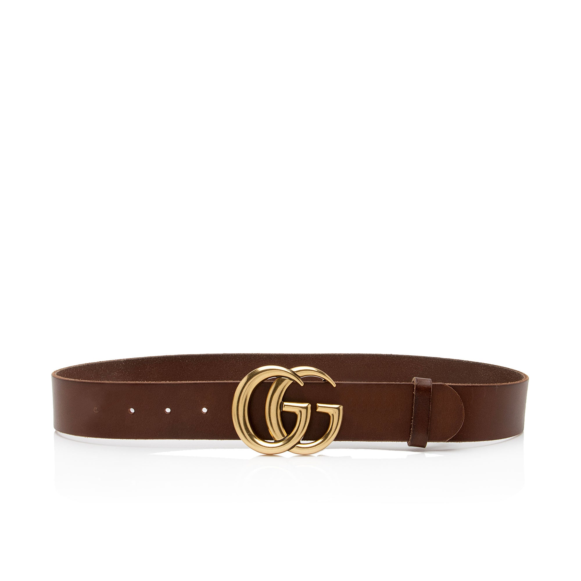 Gucci Distressed Leather GG Marmont Belt - Size 32 / 80 (SHF-RS9Llf)