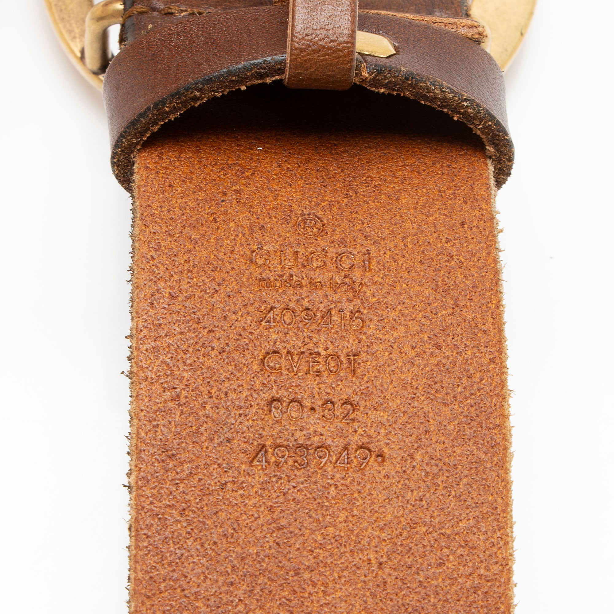 Gucci Distressed Leather GG Marmont Belt - Size 32 / 80