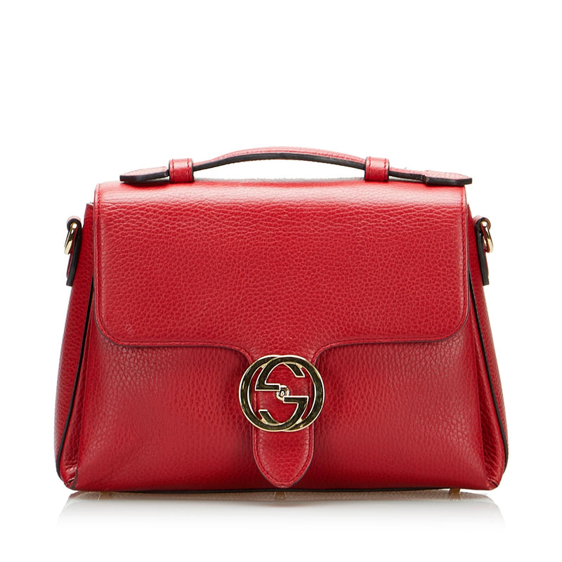 Gucci Dollar Calf Interlocking G Satchel SHG HXo6Cm LuxeDH