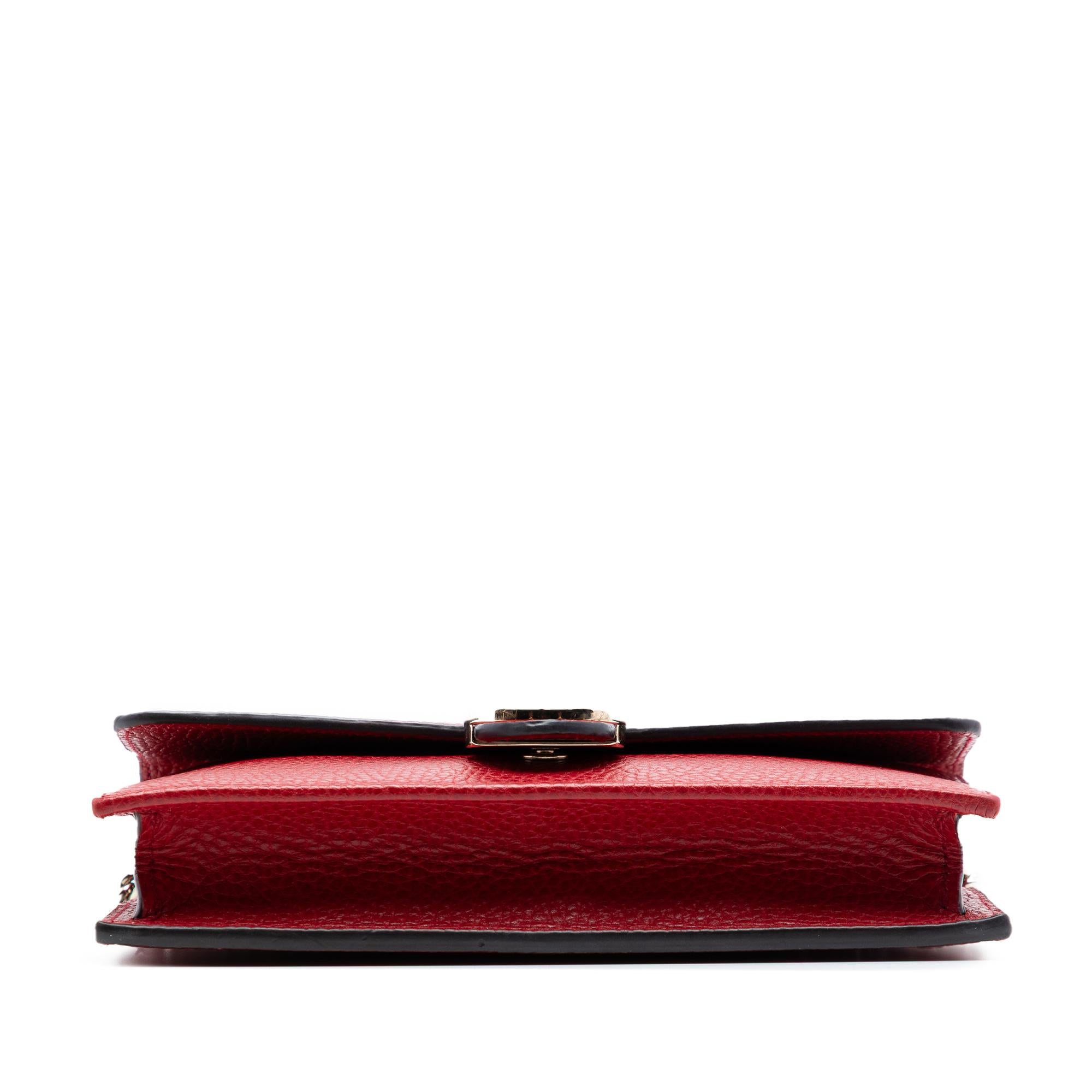 Gucci Dollar Calfskin Interlocking G Wallet on Chain