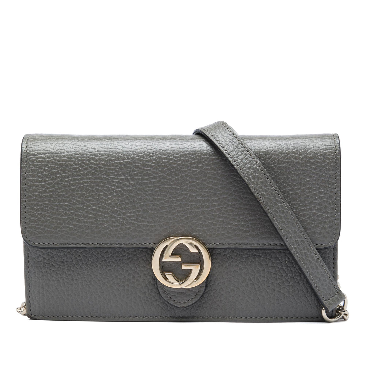 Gucci Dollar Calfskin Interlocking G Wallet on Chain