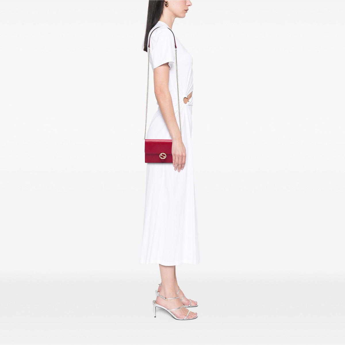 Gucci Dollar Calfskin Interlocking G Wallet on Chain