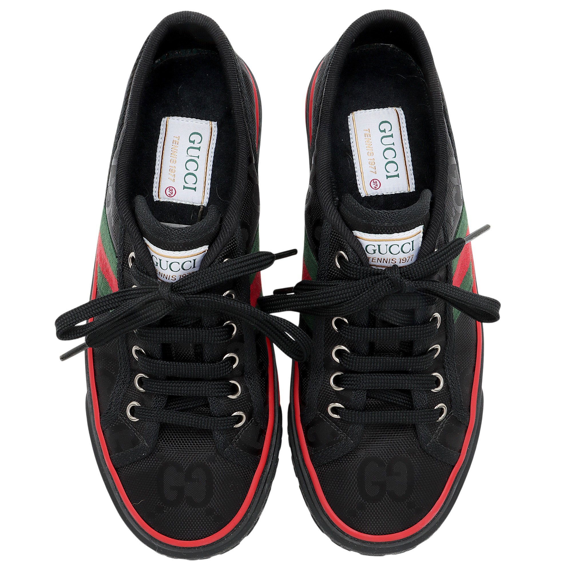 Gucci Econyl Nylon Web Off The Grid 1977 Tennis Sneakers - Size 7 / 37