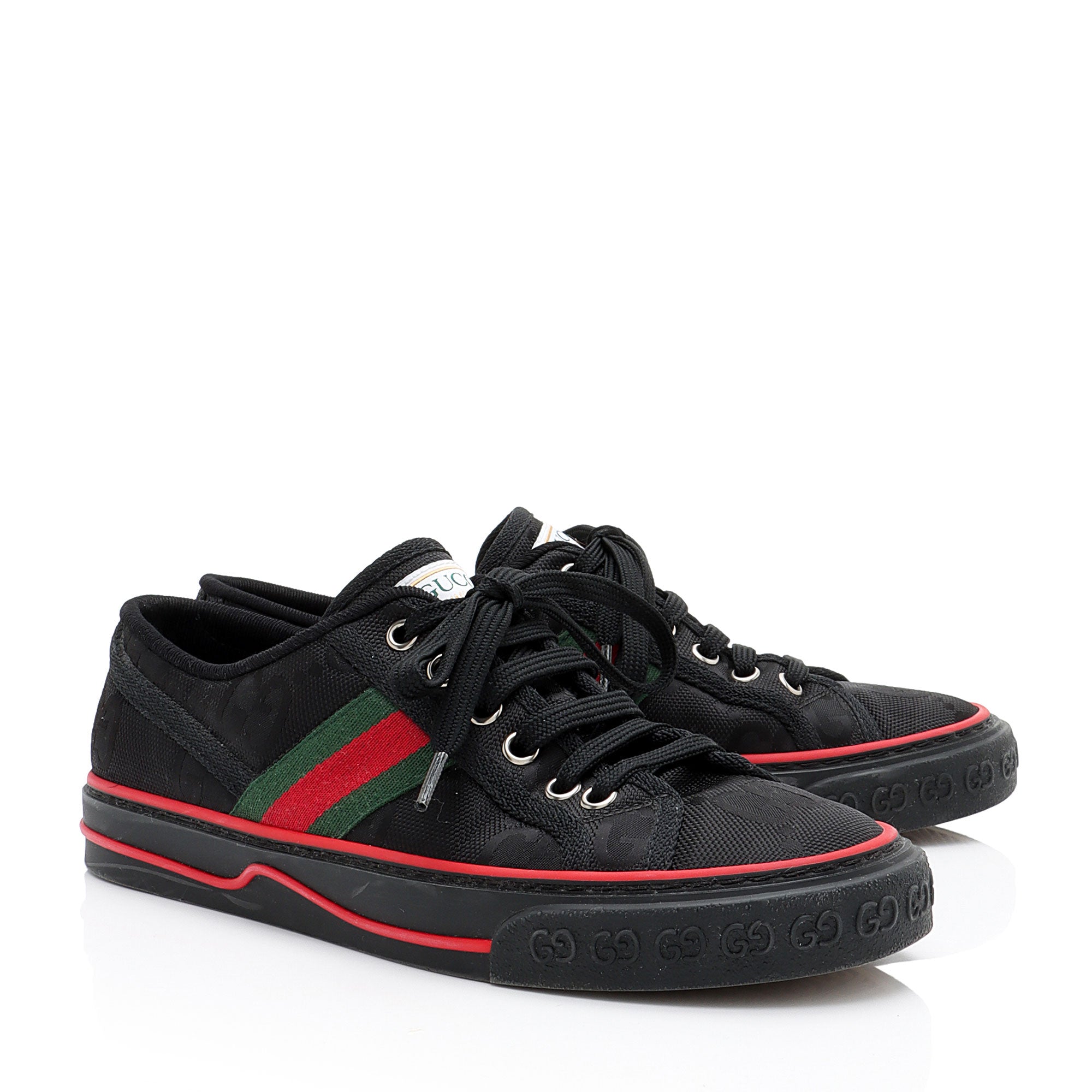 Gucci Econyl Nylon Web Off The Grid 1977 Tennis Sneakers - Size 7 / 37