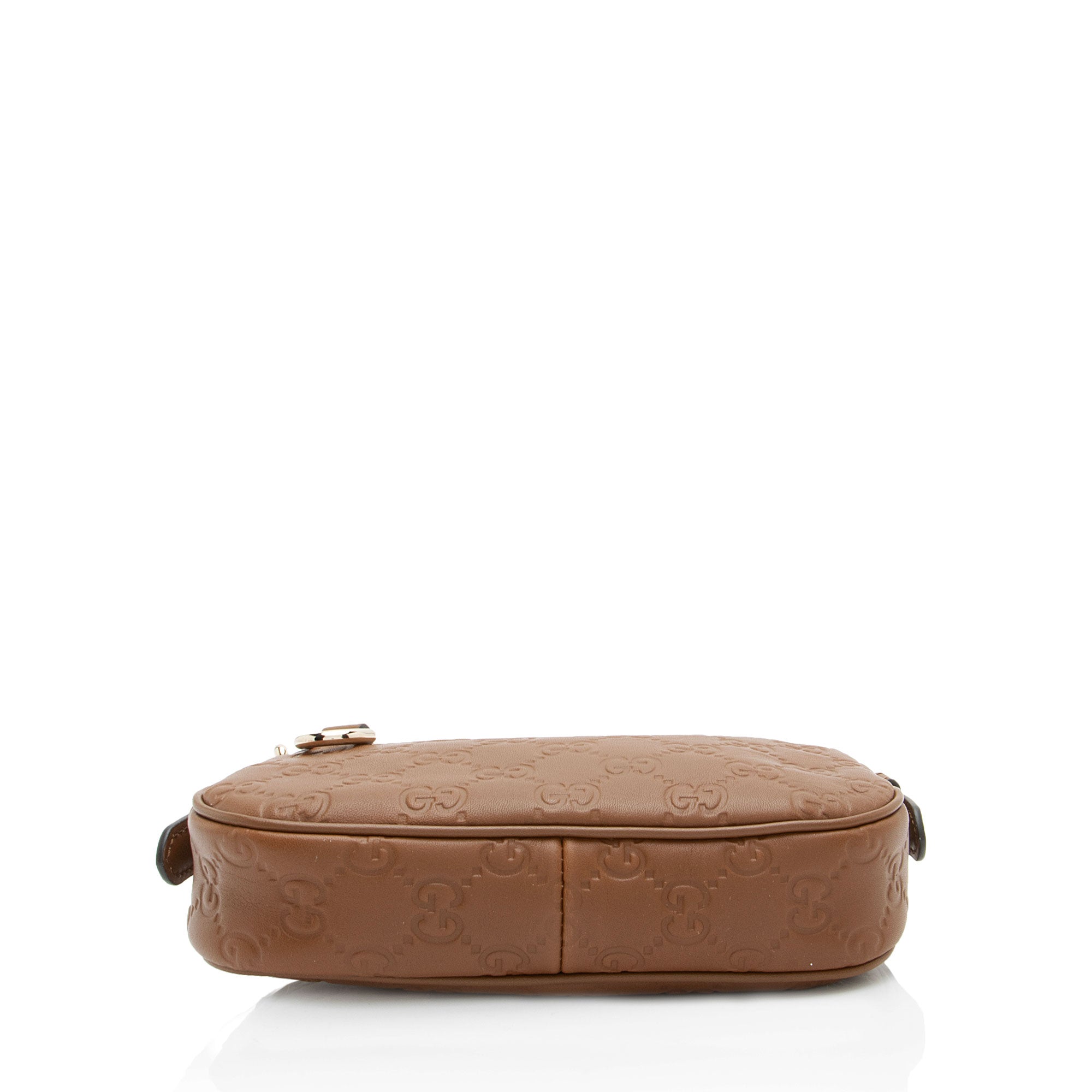 Gucci Embossed GG Leather Emblem Mini Chain Shoulder Bag