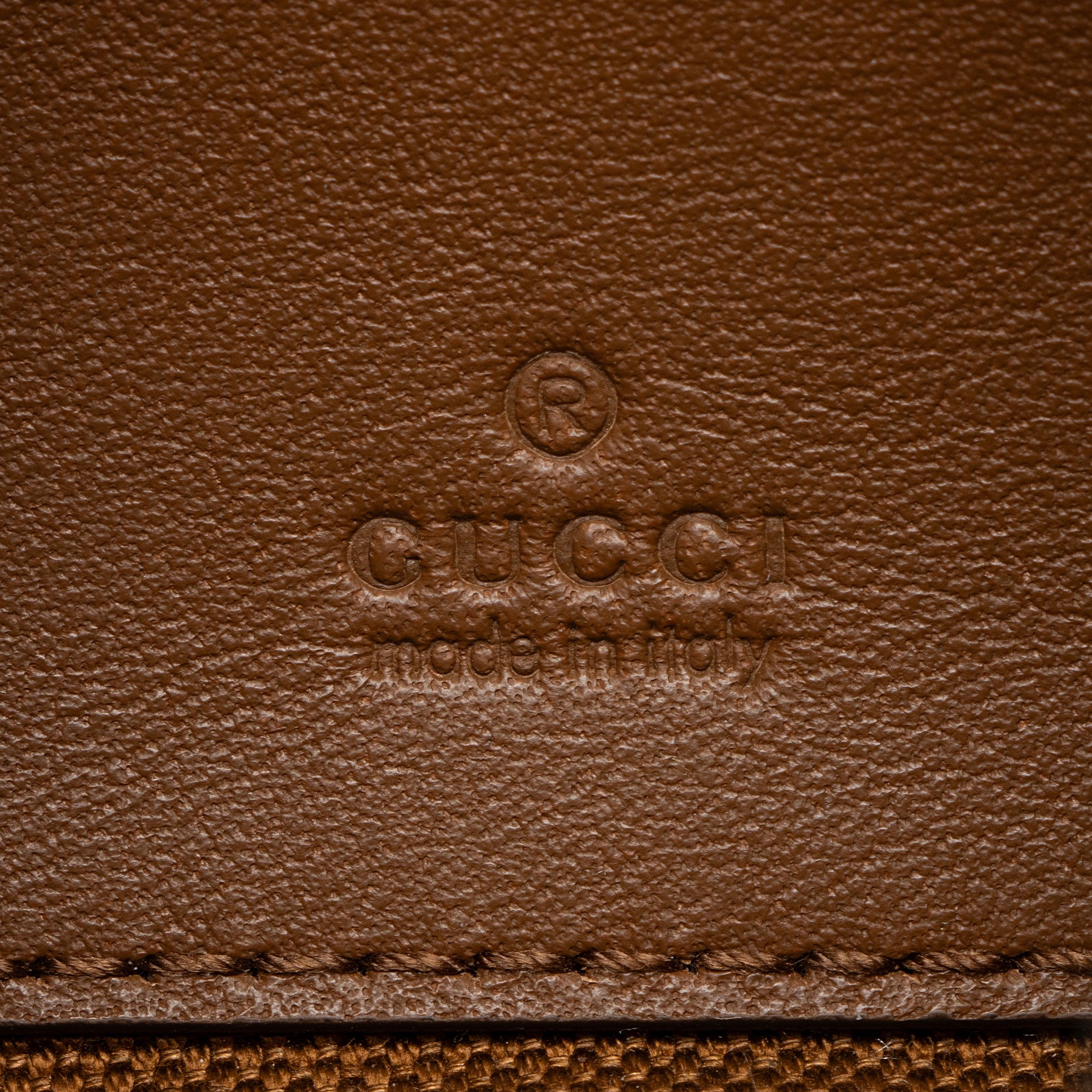 Gucci Embossed GG Leather Emblem Mini Chain Shoulder Bag