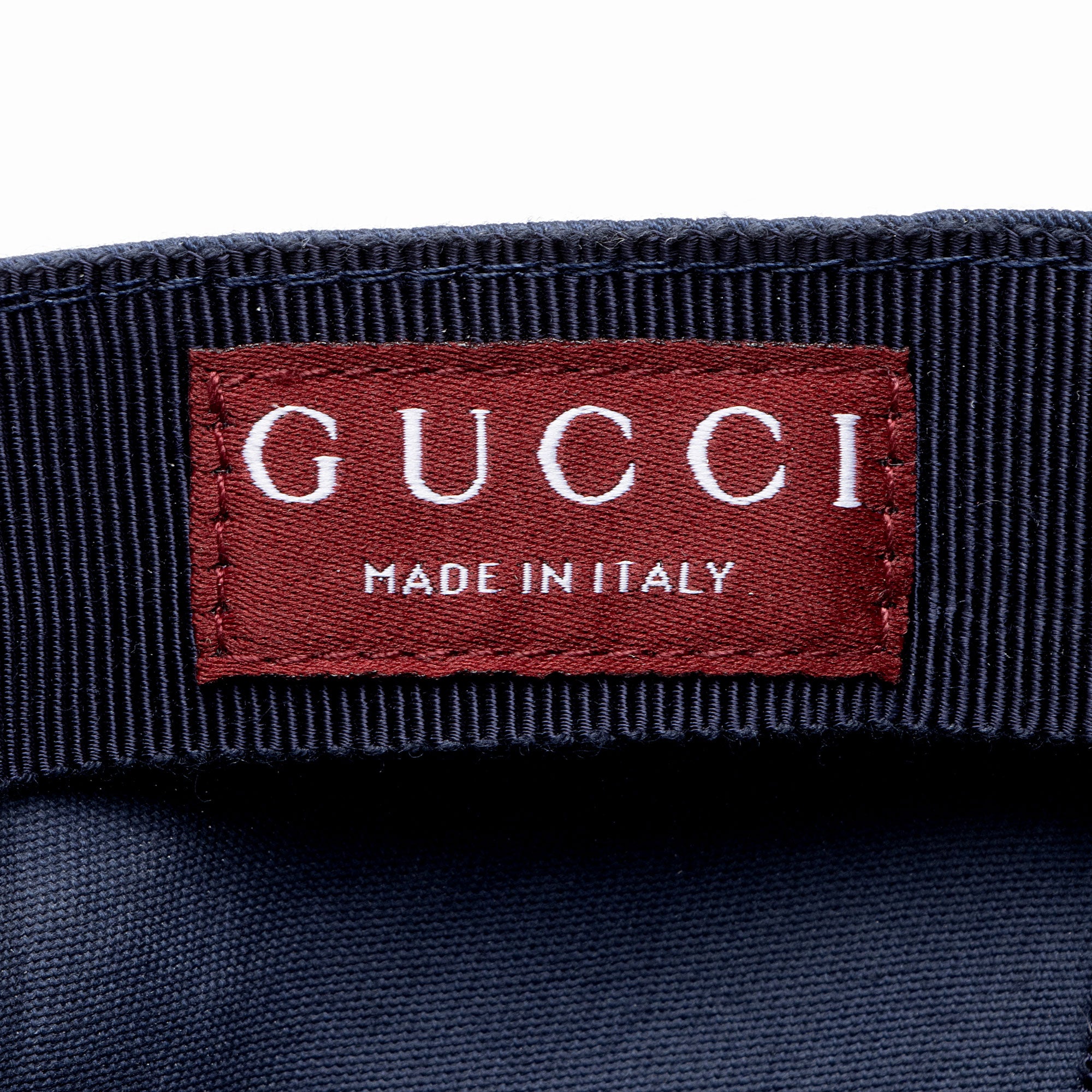 Gucci Embroidered Script Logo Baseball Hat - Size M
