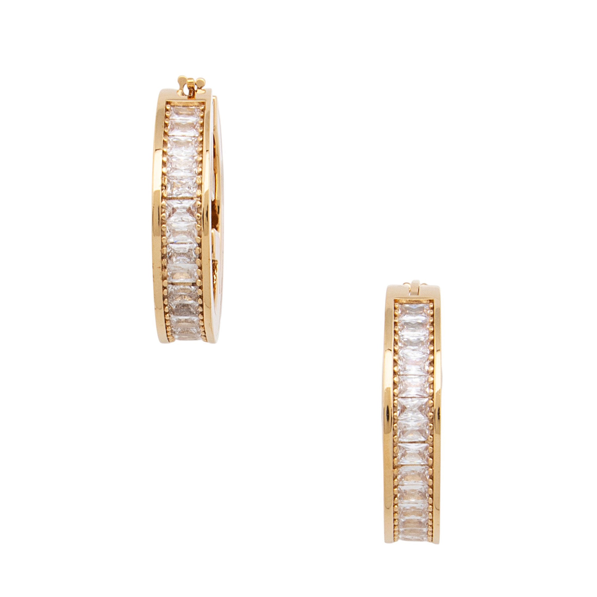 Gucci Enamel Crystal Blondie Hoop Earrings