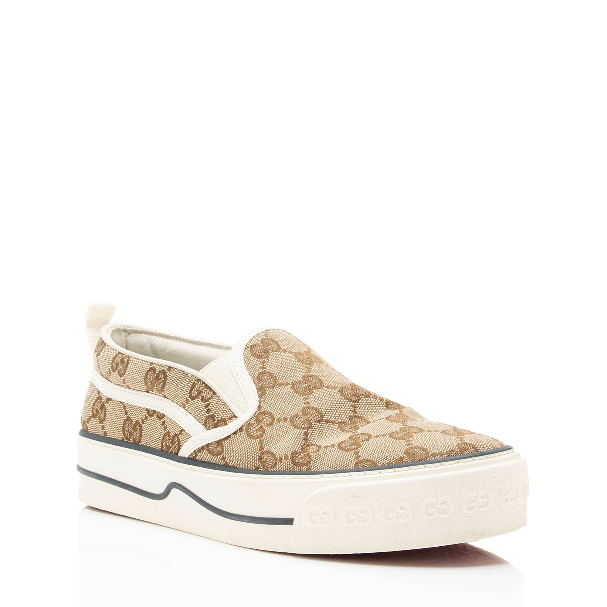 Gucci GG Canvas 1977 Tennis Slip On Sneakers - Size 7 / 37