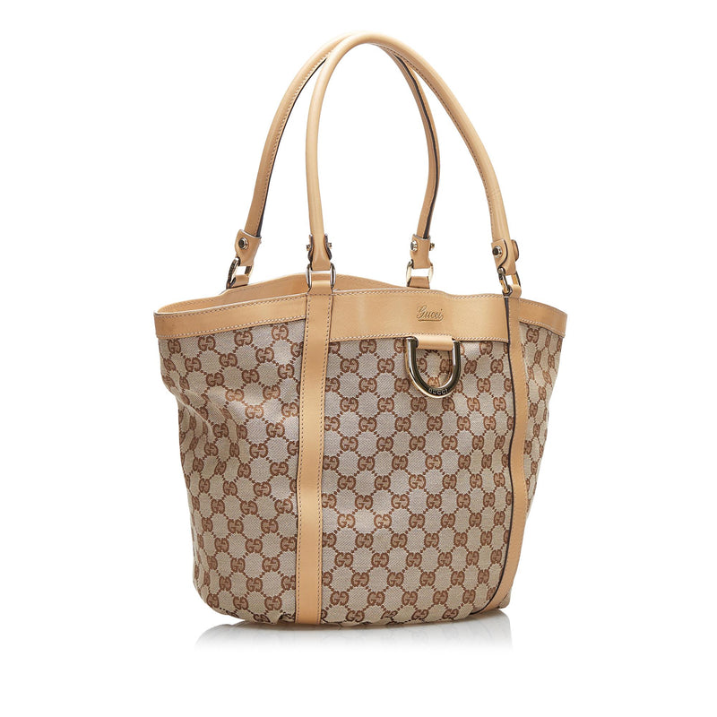 Gucci GG Canvas Abbey D-Ring Bucket Tote (SHG-zA5ukb)