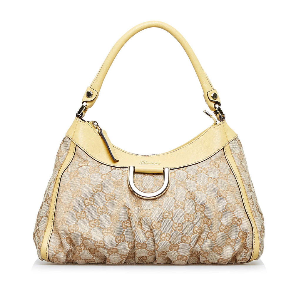 White Gucci Abbey D-Ring Handbag