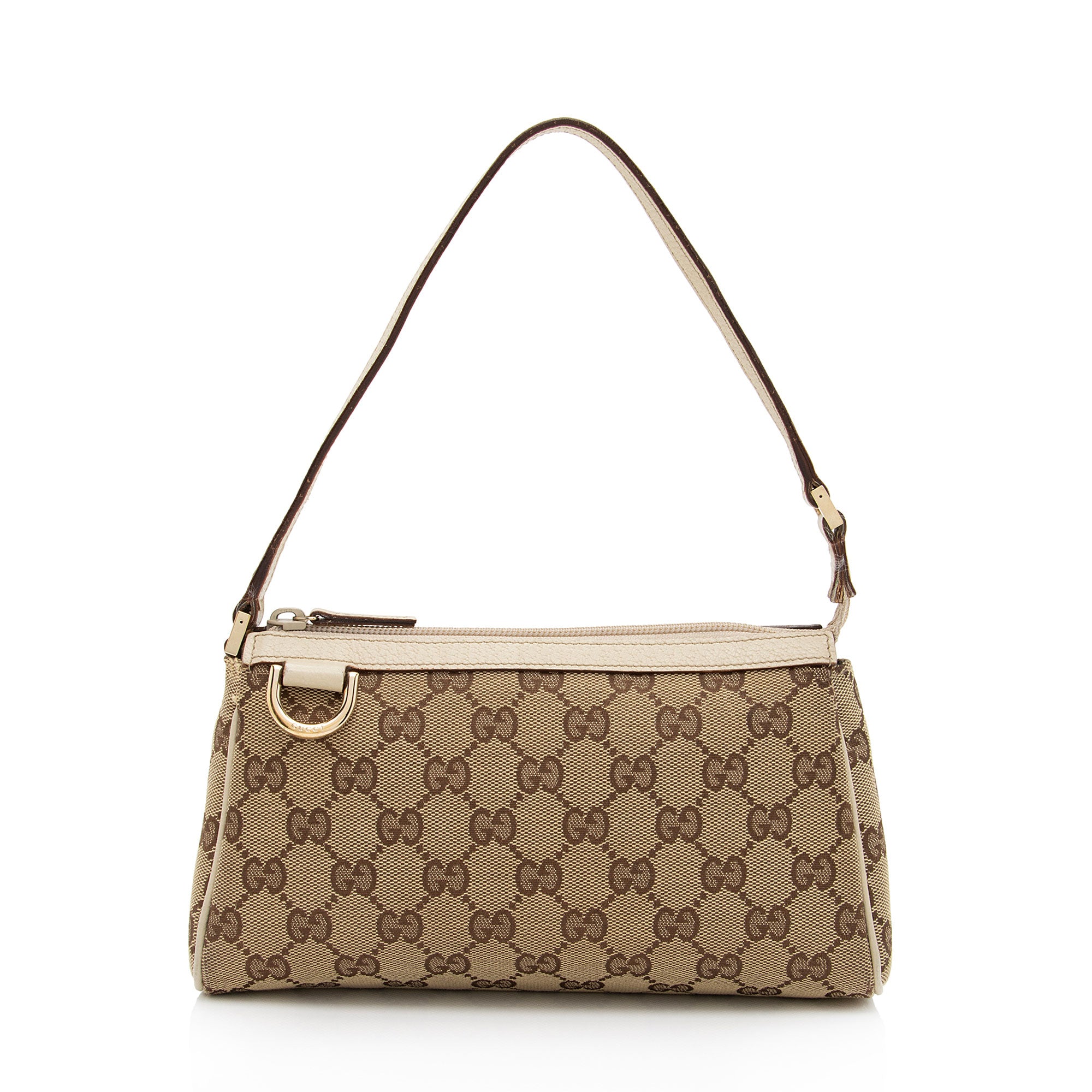 Gucci GG Canvas Abbey D Ring Pochette (SHF-1r8ajC)