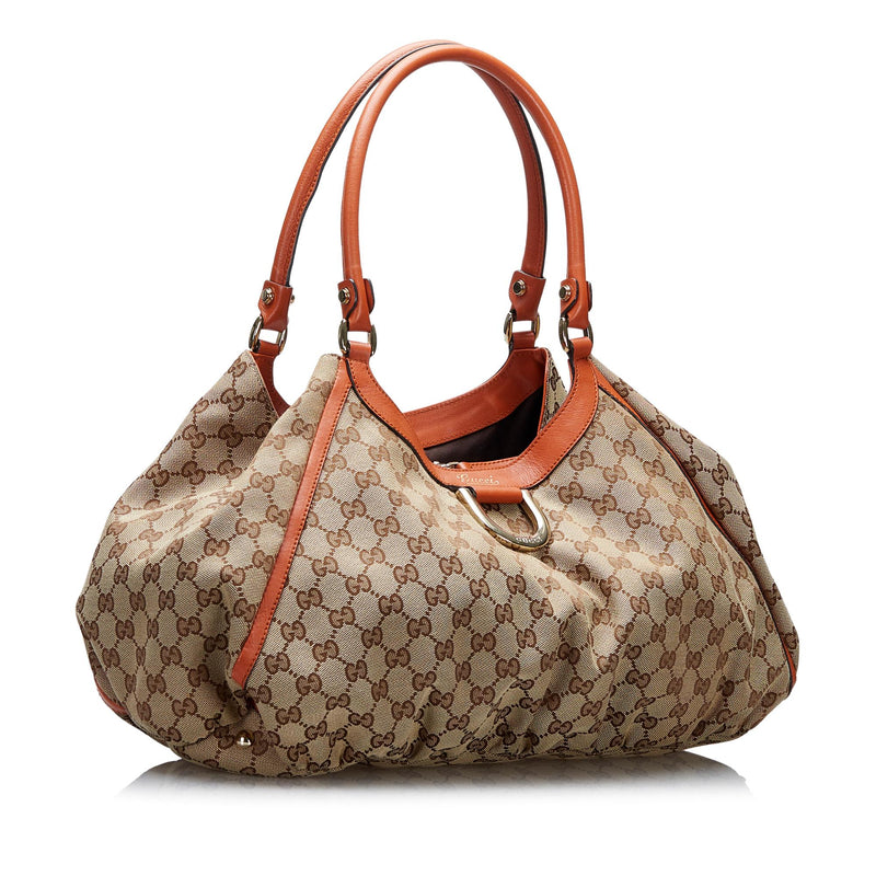 Gucci GG Canvas Abbey D-Ring Shoulder Bag (SHG-ztS7fP)