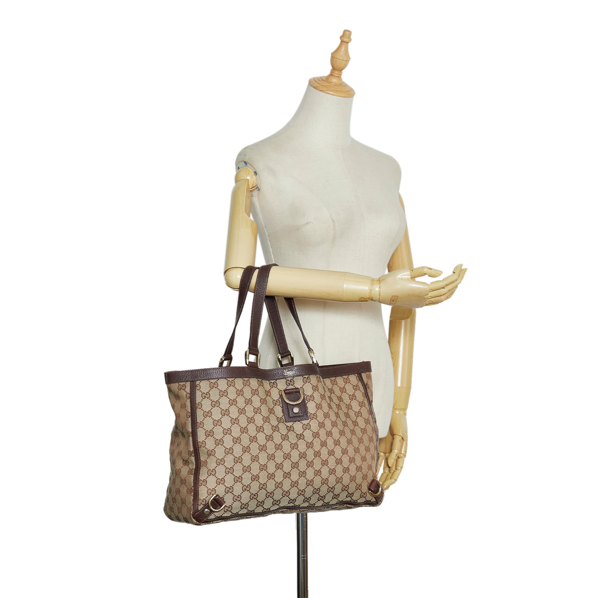 Gucci GG Canvas Abbey D-Ring Tote (SHG-pl2U9i)