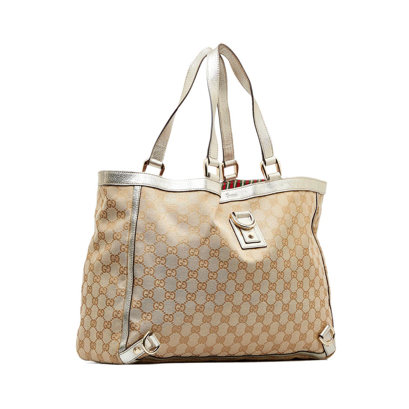 Gucci GG Canvas Abbey D-Ring Tote (SHG-OsQin9)
