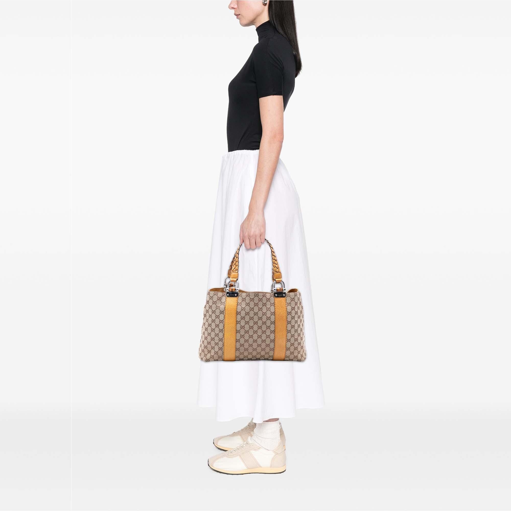 Gucci GG Canvas Bamboo Libeccio Tote