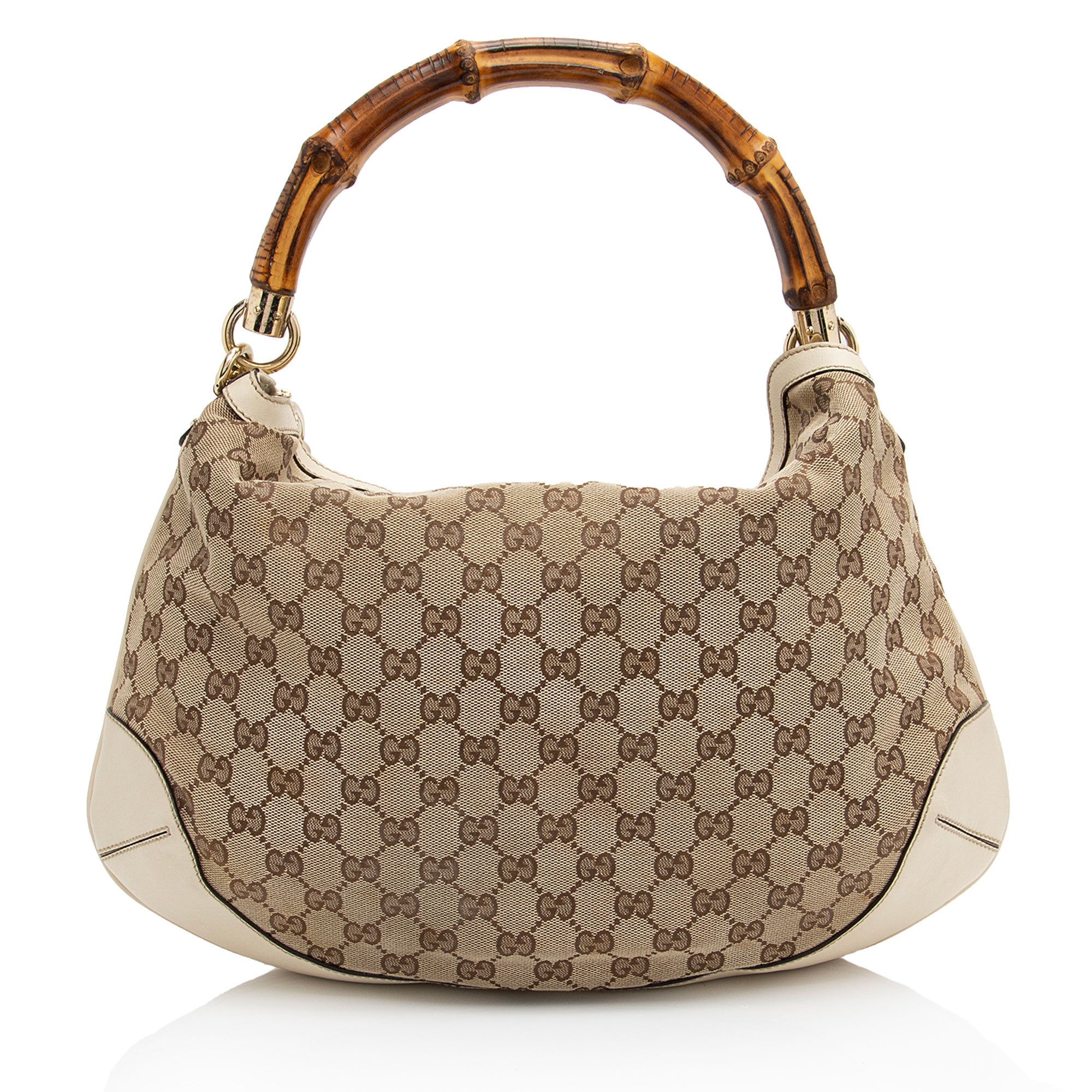 Gucci GG Canvas Bamboo Peggy Shoulder Bag (SHF-Ygbm96)