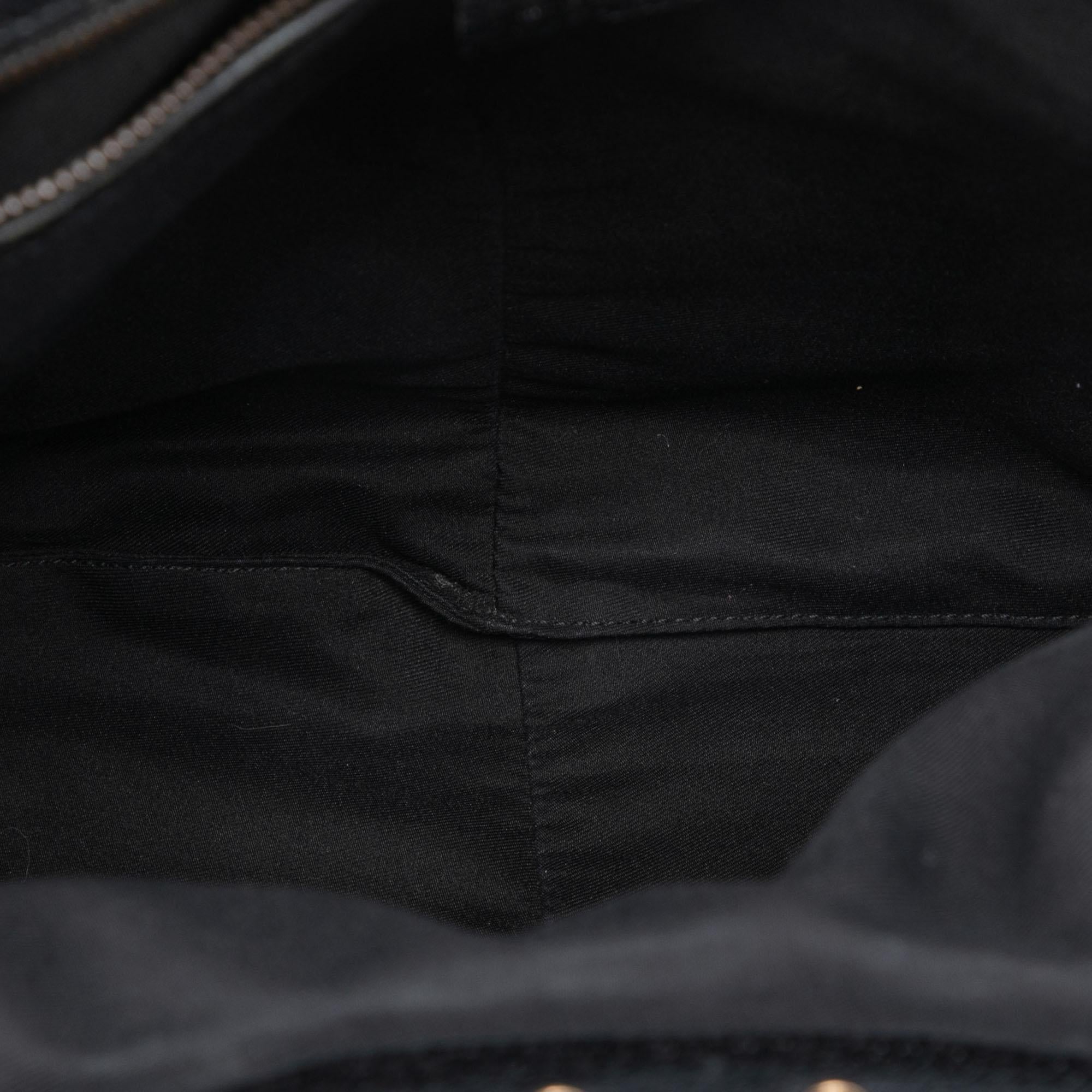 Gucci GG Canvas Bamboo Studded Hobo
