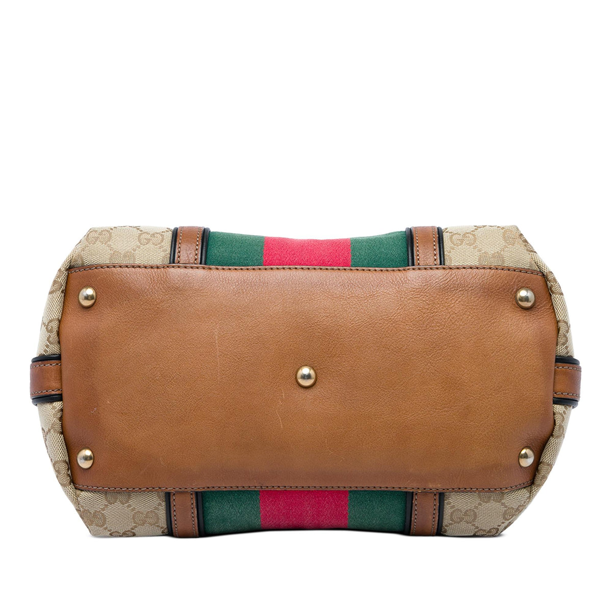 Gucci GG Canvas Bamboo Tassel Web Satchel