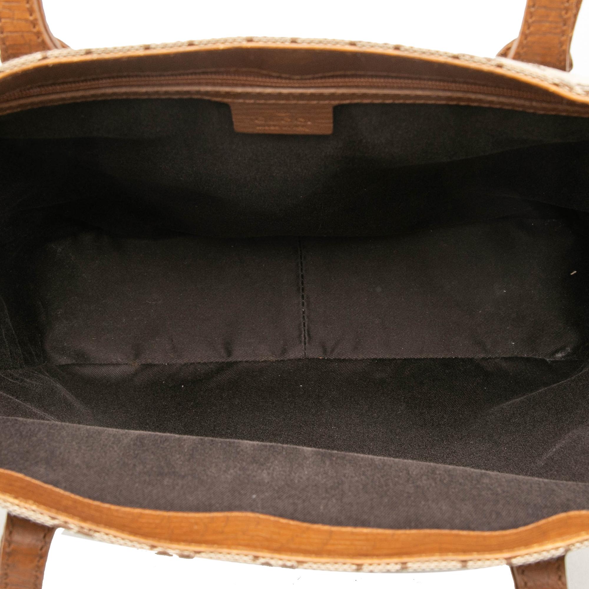 Gucci GG Canvas Bamboo Tote