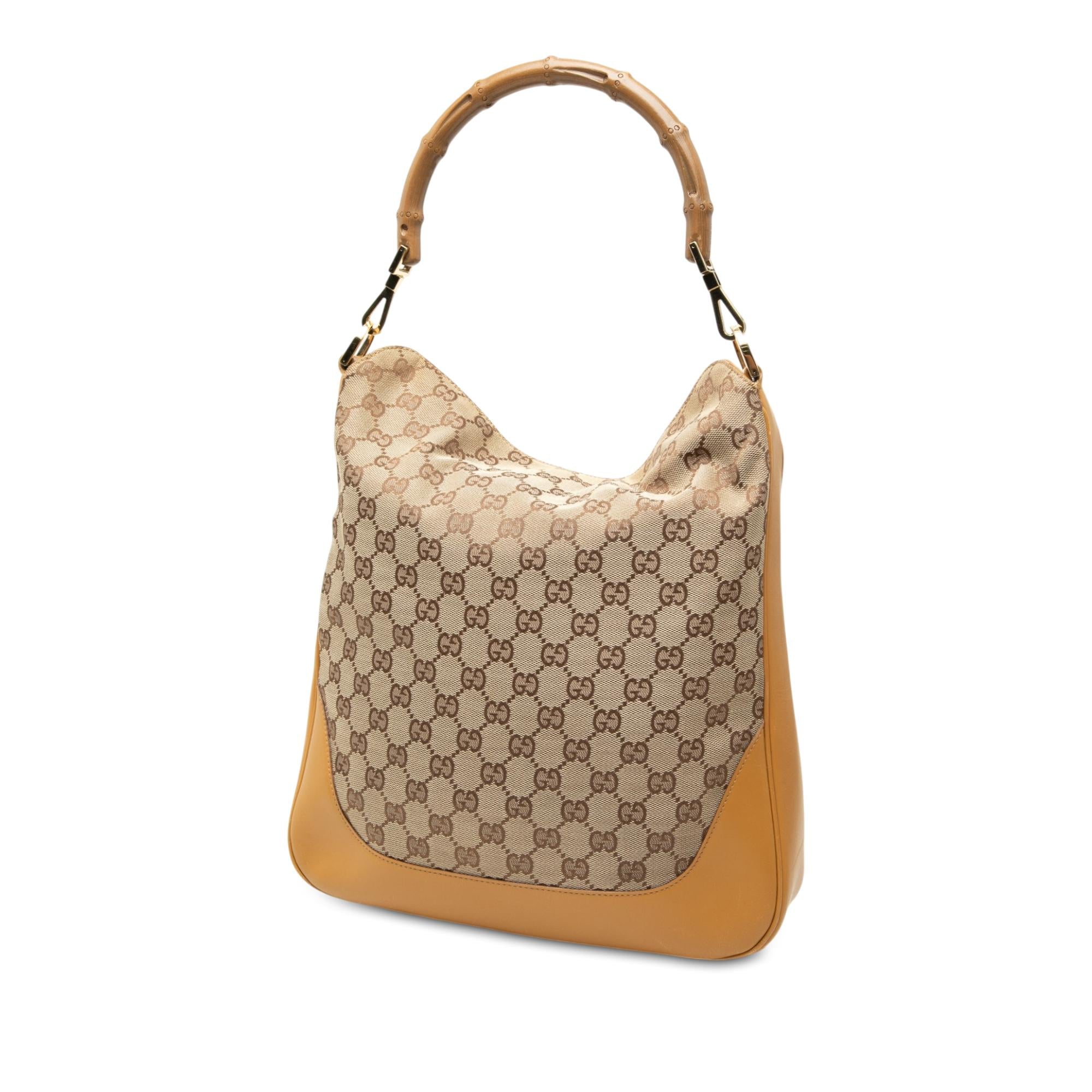 Gucci GG Canvas Bamboo Web Satchel