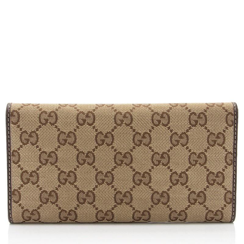 Gucci GG Canvas Britt Logo Tri-fold Wallet (SHF-5J08AO)