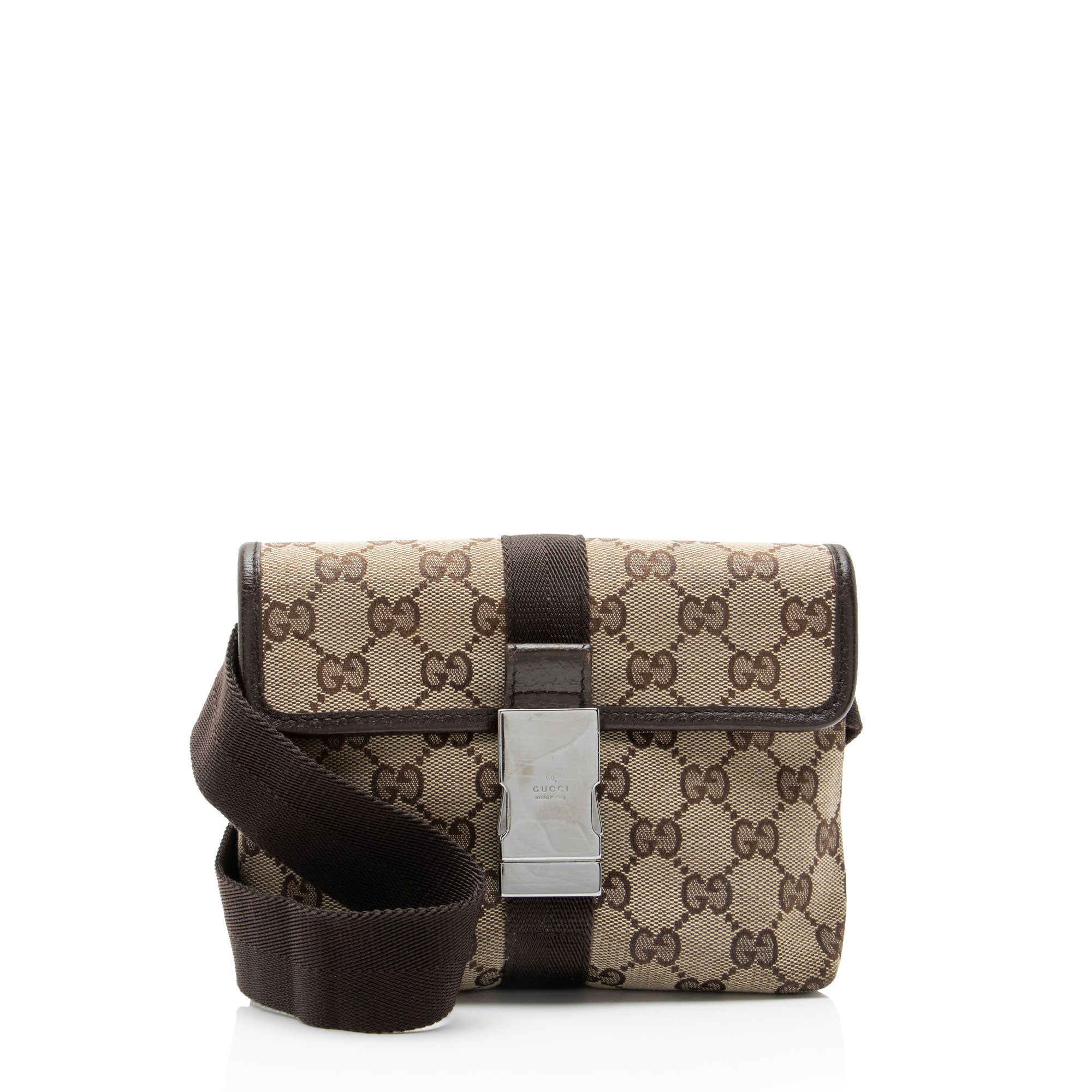 Gucci GG Canvas Buckle Belt Bag