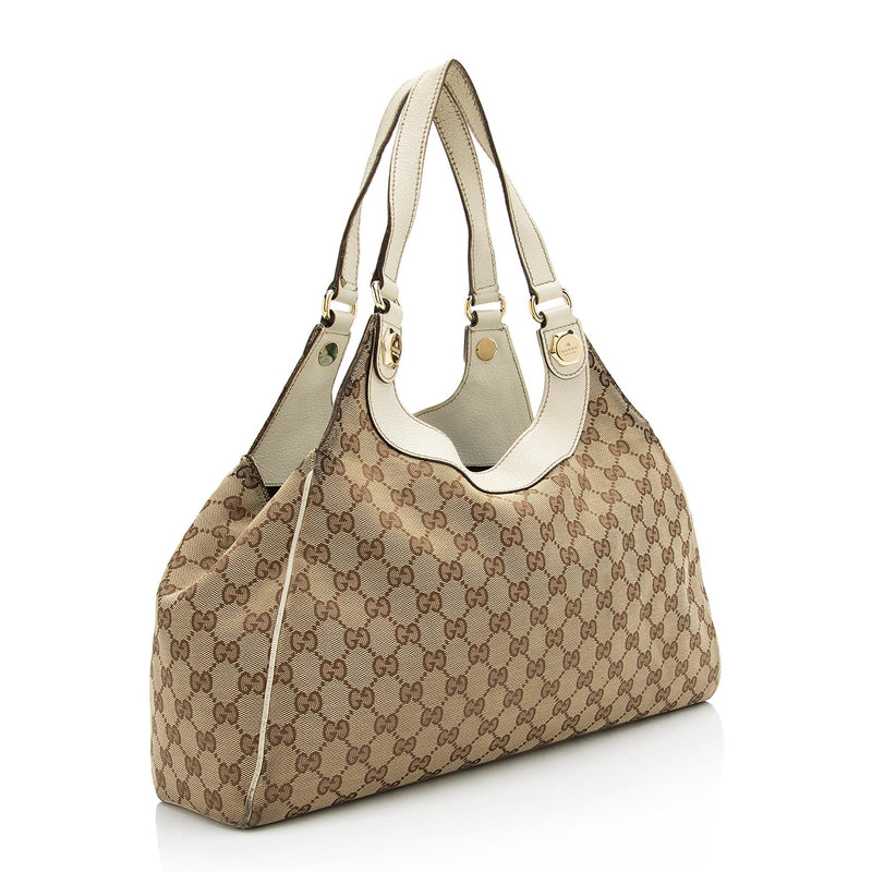 Gucci GG Canvas Charmy Medium Shoulder Bag (SHF-23740)