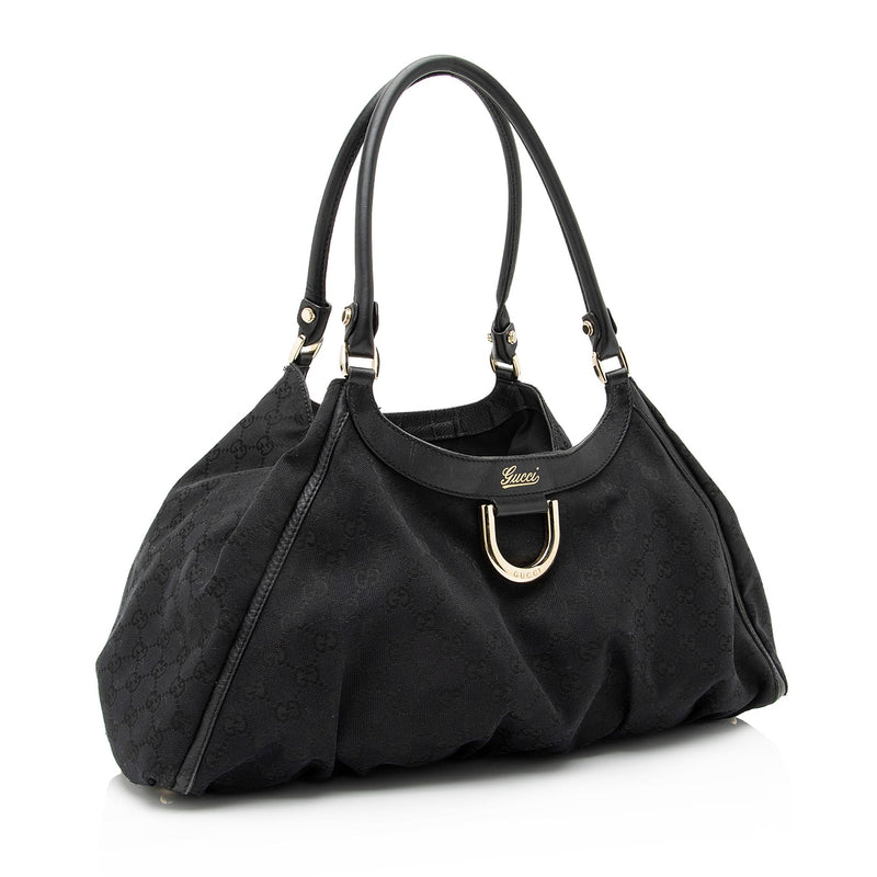 Gucci GG Canvas D Ring Large Hobo (SHF-23806)