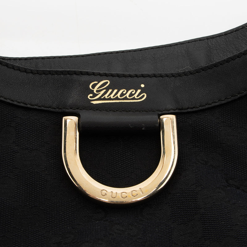 Gucci GG Canvas D Ring Large Hobo (SHF-dhCol9)