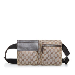 Gucci GG Canvas Double Pocket Belt Bag (SHG-MsV5eS) – LuxeDH