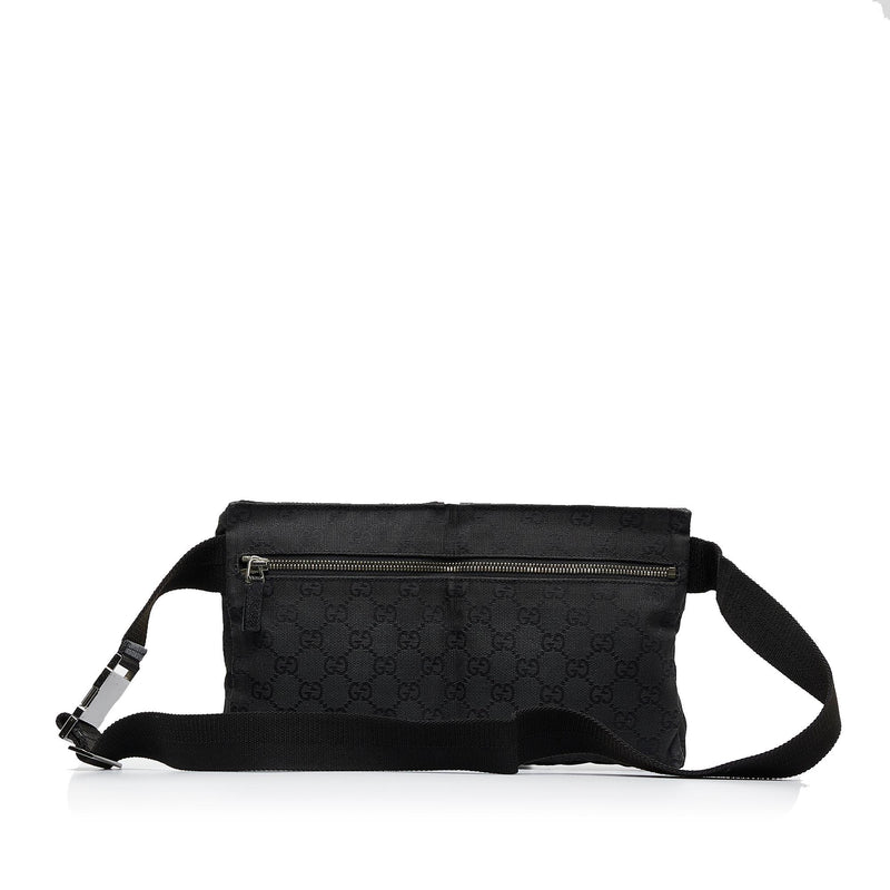Gucci GG Canvas Double Pocket Belt Bag (SHG-330faY)