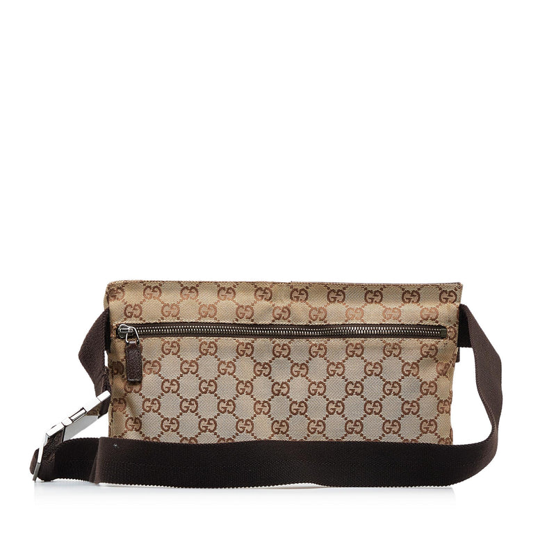 Gucci GG Canvas Double Pocket Belt Bag (SHG-ozfMNY)