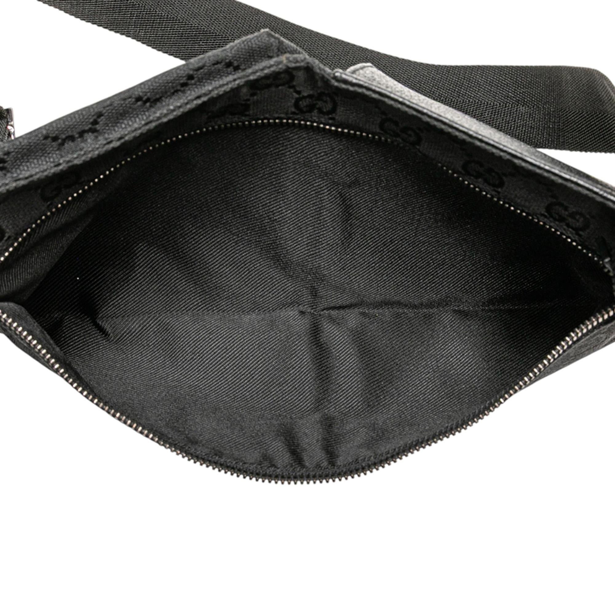 Gucci GG Canvas Double Pocket Belt Bag