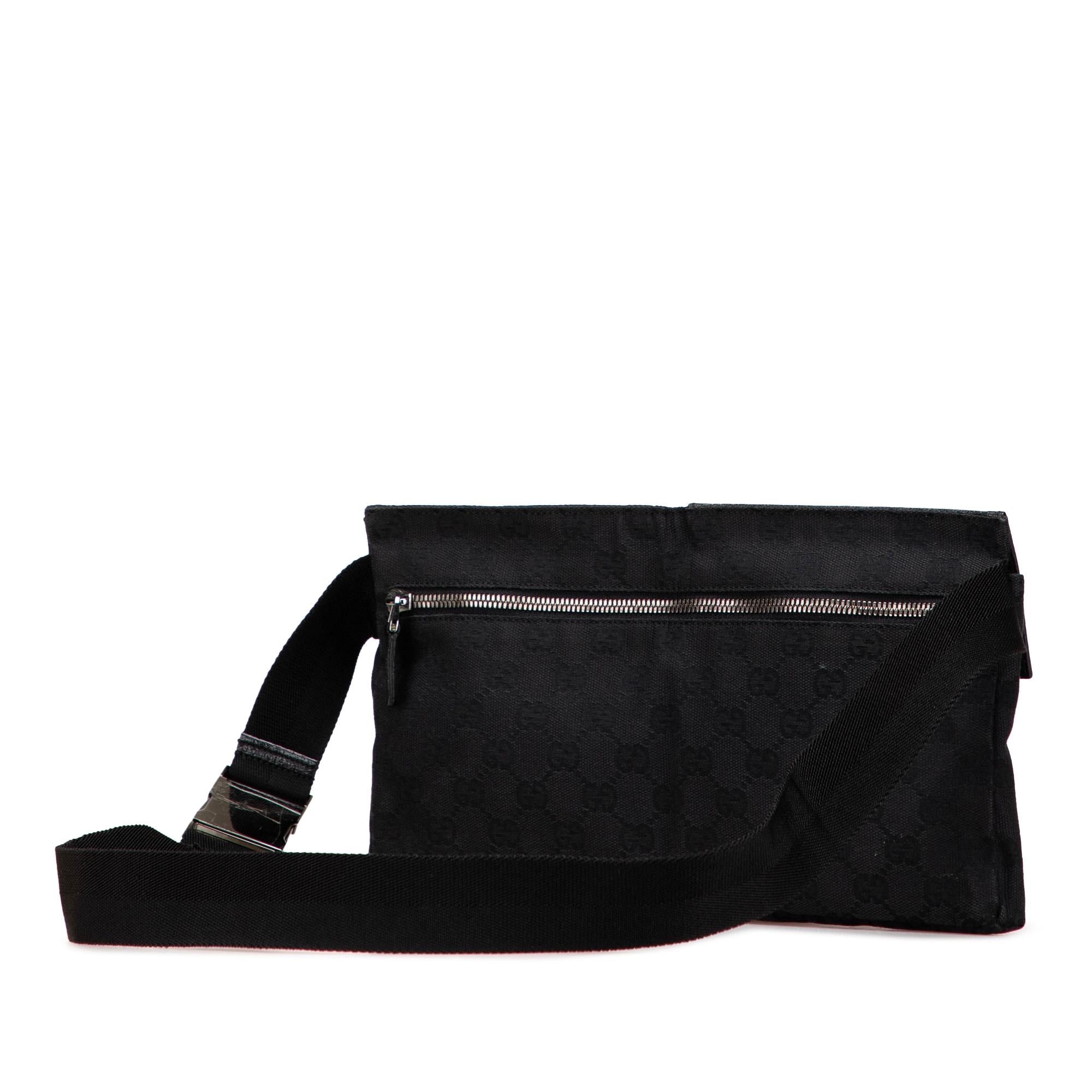 Gucci GG Canvas Double Pocket Belt Bag