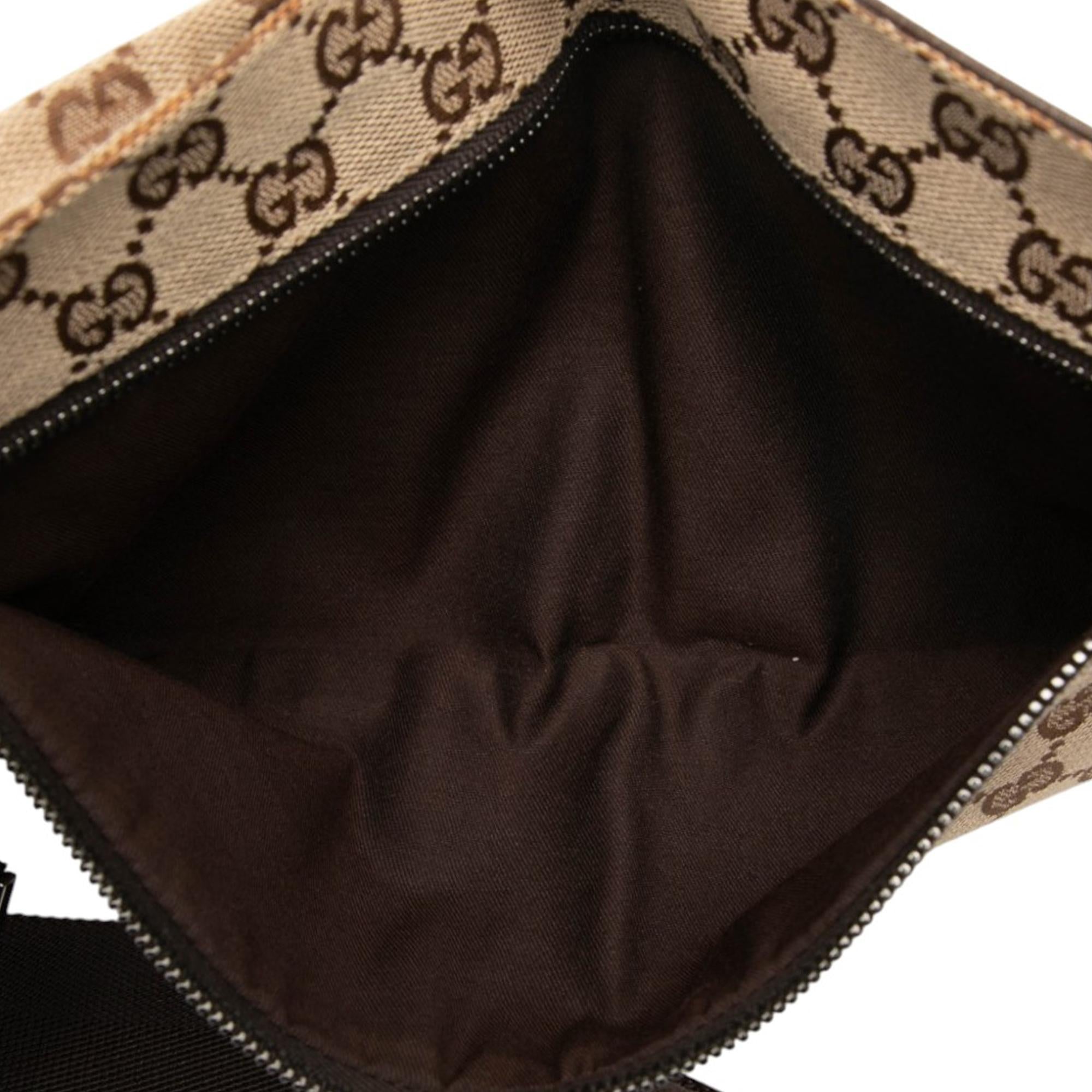 Gucci GG Canvas Double Pocket Belt Bag