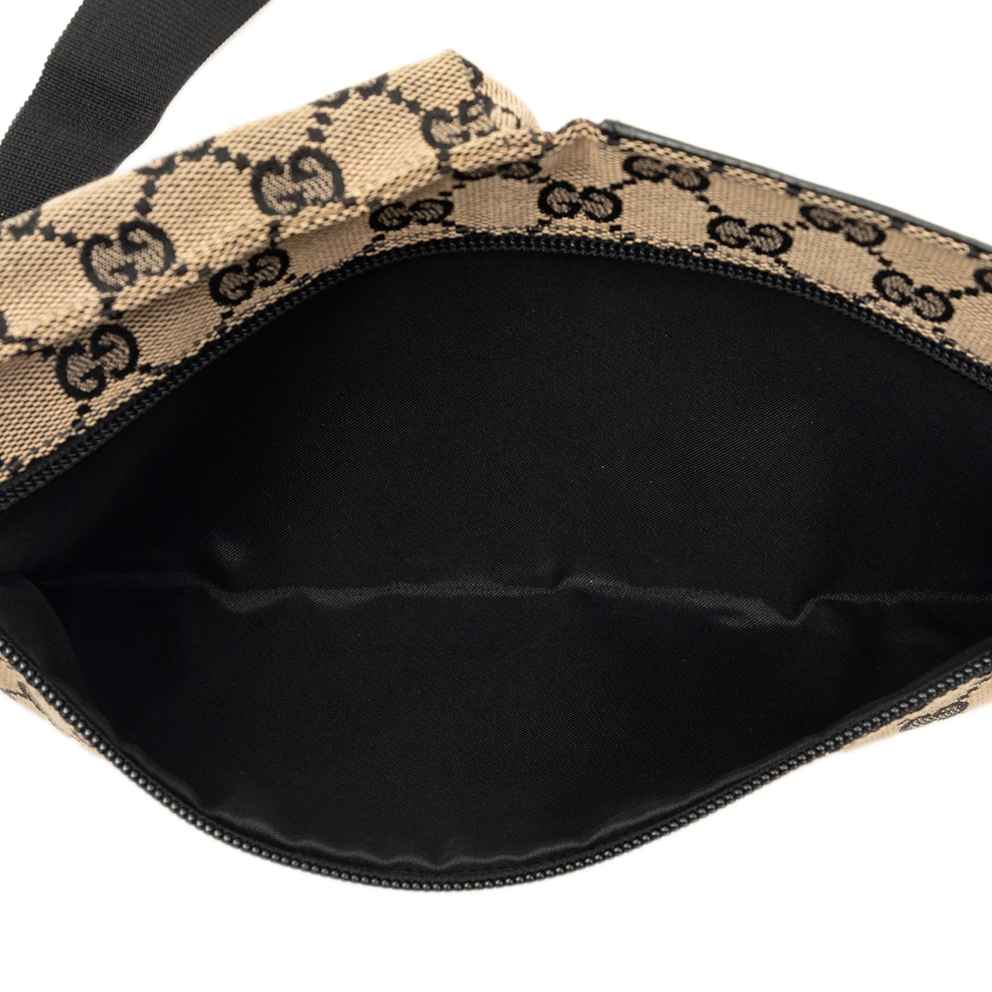 Gucci GG Canvas Double Pocket Belt Bag